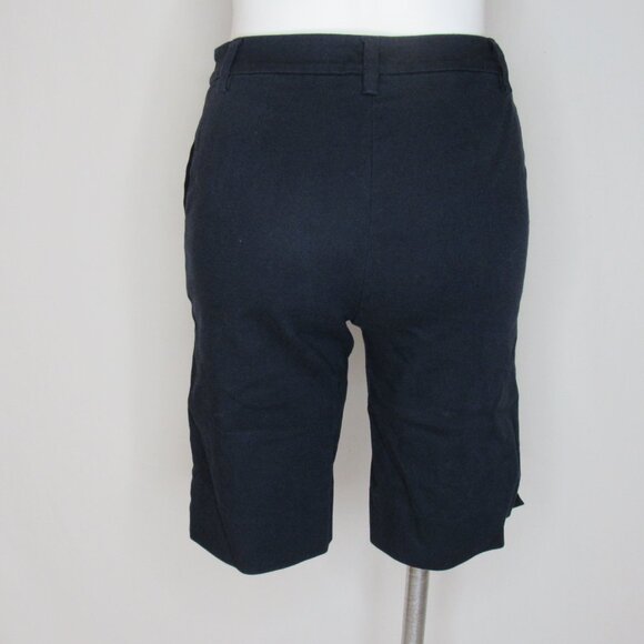 J. Jill Blue Essential Cotton Strech Bermuda Walking Shorts 10" Women's 4 - Picture 4 of 9